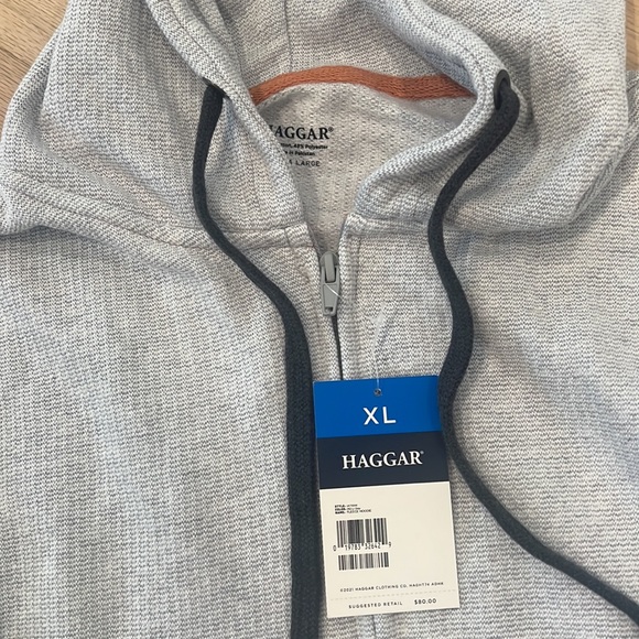 Haggar Hooded Zip Up Jacket - Picture 2 of 2